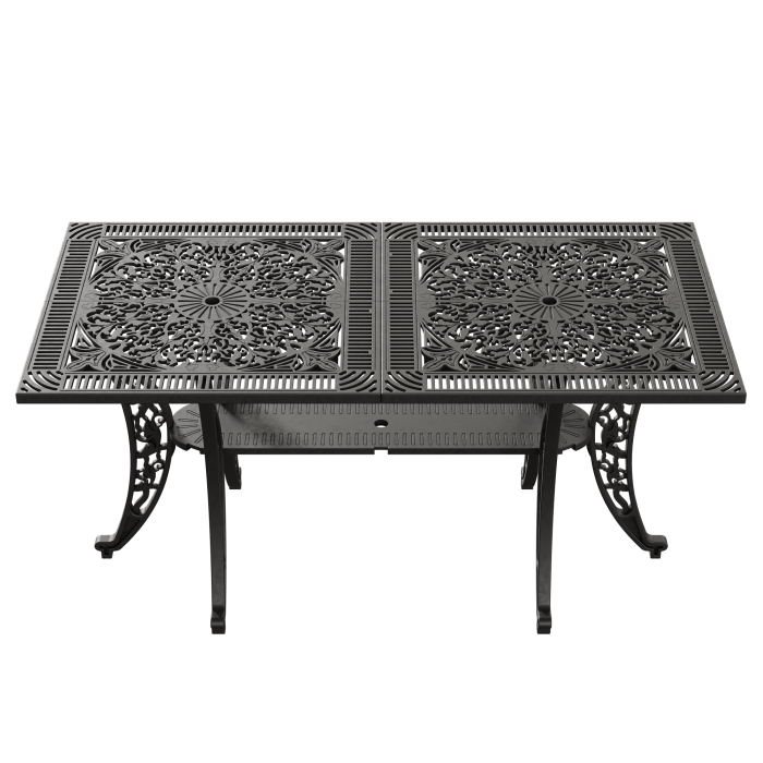 IVF SİYAH DİKDÖRTGEN MASA + 4'LÜ CUNDA SANDALYE - Görsel 2