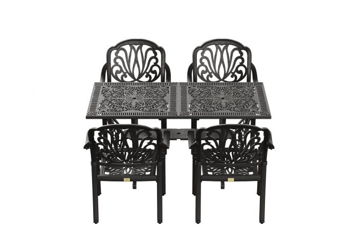 Istanbul Dikdörtgen Masa 4'lü Bursa Sandalye - Görsel 1