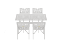 IVF BEYAZ DİKDÖRTGEN MASA + 4'LÜ CUNDA SANDALYE
