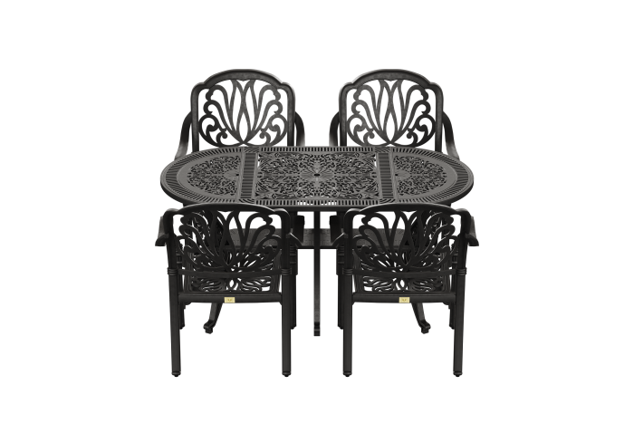 Istanbul Oval Masa 4'lü Bursa Sandalye - Görsel 1