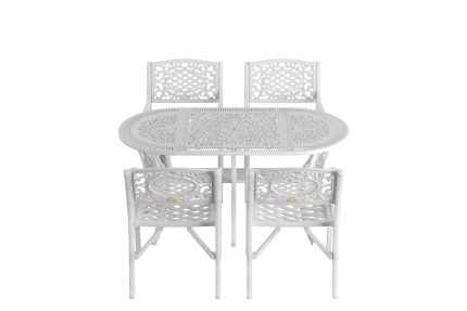 Istanbul Oval Masa 4'lü Cunda Sandalye