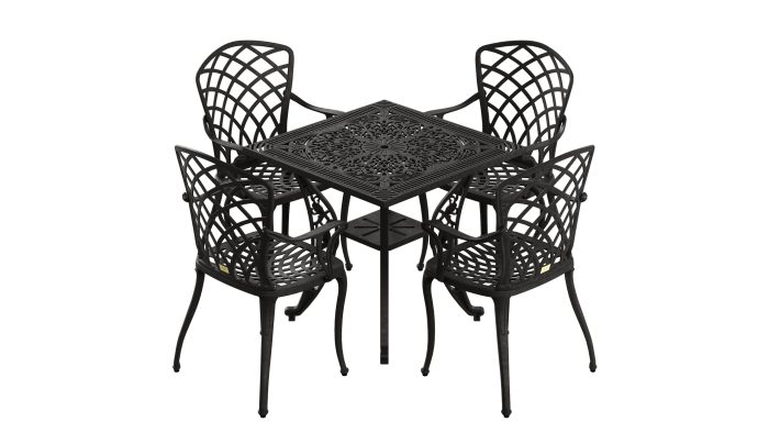 hitit-kare-siyah-4.jpg Istanbul Kare Masa 4'lü Hitit Sandalye - Görsel 1