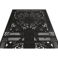 IVF 6 KİŞİLİK DİKDÖRTGEN MASA SİYAH - Görsel 2