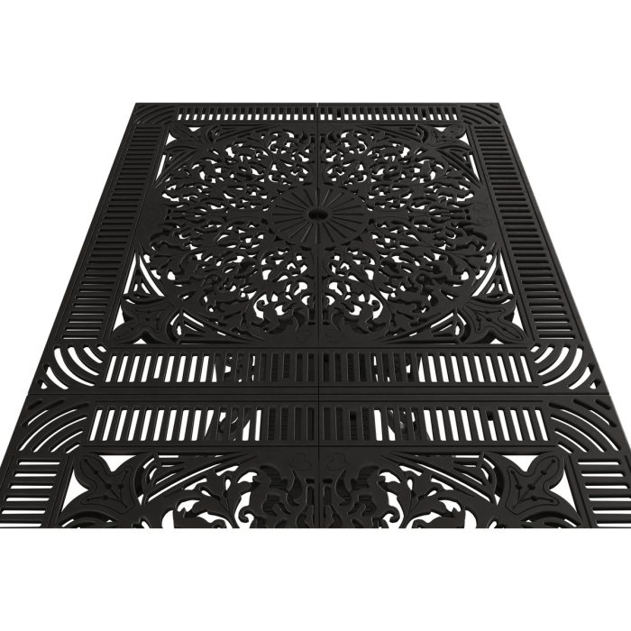 IVF 6 KİŞİLİK DİKDÖRTGEN MASA SİYAH - Görsel 2