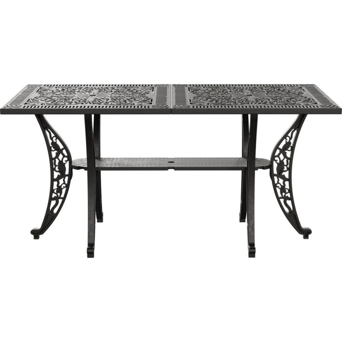 IVF 6 KİŞİLİK DİKDÖRTGEN MASA SİYAH - Görsel 3