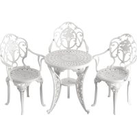 IVF BEYAZ FİSKOS MASA + 3'LÜ ISPARTA SANDALYE TAKIMI