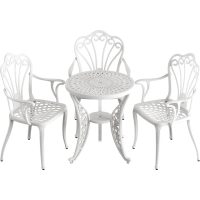 IVF BEYAZ FİSKOS MASA + 3'LÜ ISTANBUL SANDALYE TAKIMI