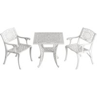 IVF BEYAZ KARE MASA +  2'Lİ CUNDA SANDALYE TAKIMI