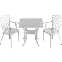 IVF BEYAZ KARE MASA +  2'Lİ HİTİT SANDALYE TAKIMI