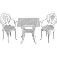 IVF BEYAZ KARE MASA + 2'Lİ ISPARTA SANDALYE TAKIMI