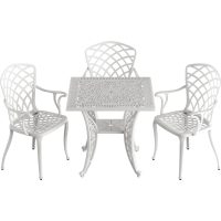 IVF BEYAZ KARE MASA +  3'LÜ HİTİT SANDALYE TAKIMI