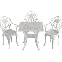 IVF BEYAZ KARE MASA + 3'LÜ ISPARTA SANDALYE TAKIMI