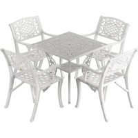 IVF BEYAZ KARE MASA +  4'LÜ CUNDA SANDALYE TAKIMI