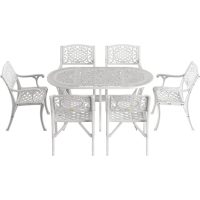 IVF BEYAZ OVAL MASA + 6'LI CUNDA SANDALYE TAKIMI