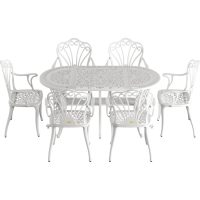 IVF BEYAZ OVAL MASA + 6'LI İSTANBUL SANDALYE TAKIMI