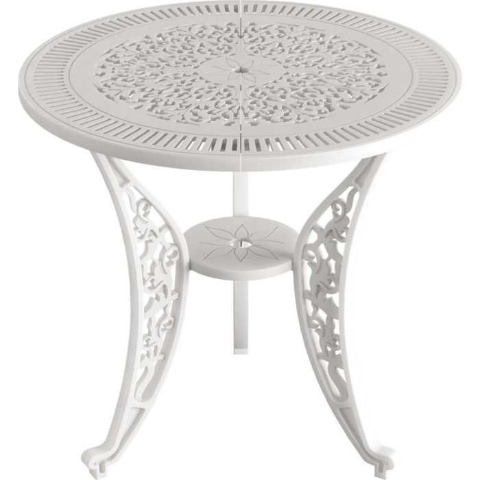 IVF BEYAZ YUVARLAK MASA + 2'Lİ HİTİT SANDALYE TAKIMI - Görsel 3