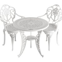 IVF BEYAZ YUVARLAK MASA + 2'Lİ ISPARTA SANDALYE TAKIMI