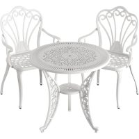 IVF BEYAZ YUVARLAK MASA + 2'Lİ ISTANBUL SANDALYE TAKIMI