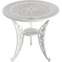 IVF BEYAZ YUVARLAK MASA + 4'LÜ HİTİT SANDALYE TAKIMI - Görsel 3