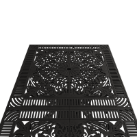 IVF SİYAH DİKDÖRTGEN MASA + 4'LÜ HİTİT SANDALYE TAKIMI - Görsel 2