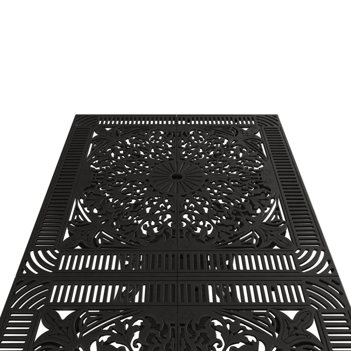 IVF SİYAH DİKDÖRTGEN MASA + 4'LÜ HİTİT SANDALYE TAKIMI - Görsel 2