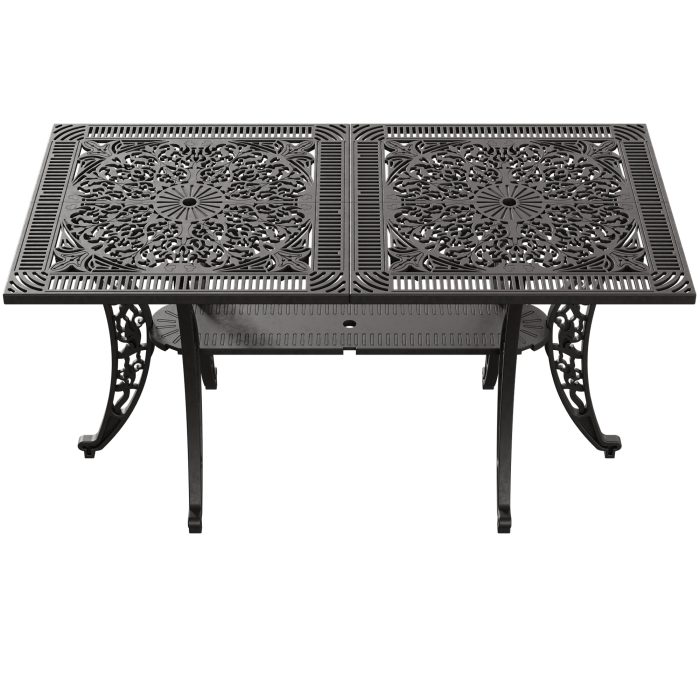 IVF SİYAH DİKDÖRTGEN MASA + 4'LÜ HİTİT SANDALYE TAKIMI - Görsel 3