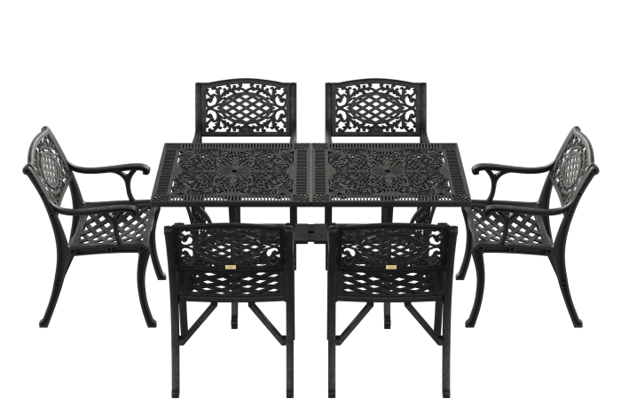 ivf-siyah-dikdortgen-masa-6-li-cunda-sandalye-284.png IVF SİYAH DİKDÖRTGEN MASA + 6'LI CUNDA SANDALYE TAKIMI - Görsel 1