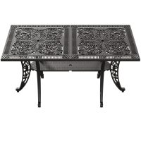 IVF SİYAH DİKDÖRTGEN MASA + 6'LI CUNDA SANDALYE TAKIMI - Görsel 3