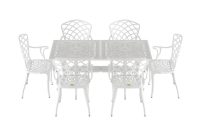 IVF SİYAH DİKDÖRTGEN MASA + 6'LI HİTİT SANDALYE TAKIMI - Görsel 2