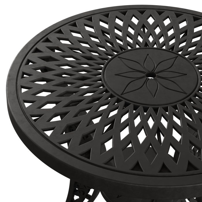 IVF SİYAH  FİSKOS MASA + 3'LÜ ISPARTA SANDALYE TAKIMI - Görsel 2