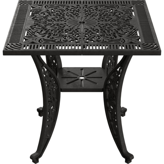 IVF SİYAH  KARE MASA + 2'Lİ CUNDA SANDALYE TAKIMI - Görsel 3