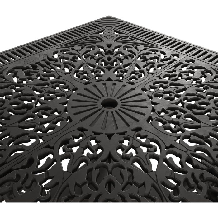 IVF SİYAH KARE MASA + 3'LÜ CUNDA SANDALYE TAKIMI - Görsel 2