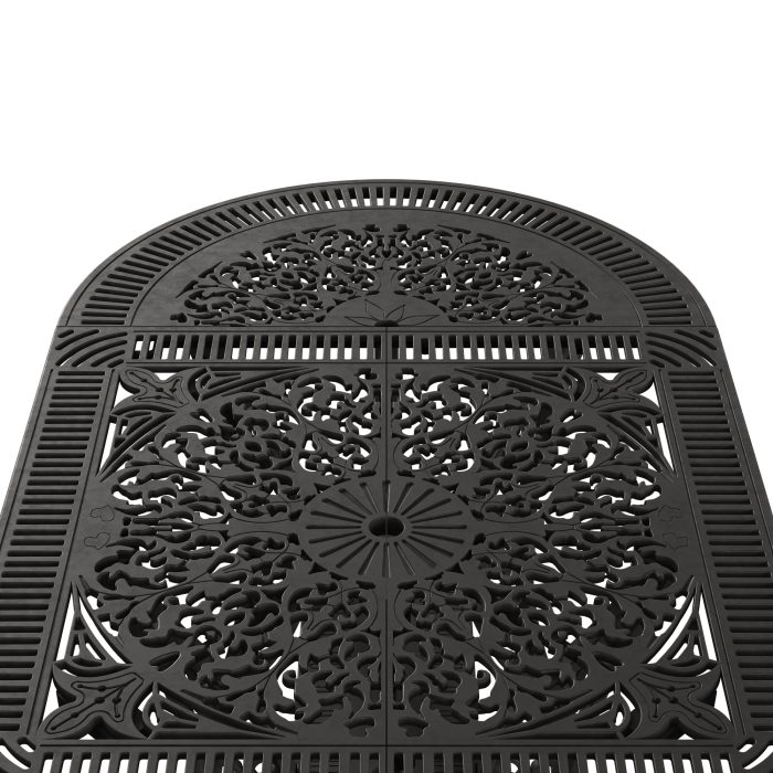 IVF SİYAH OVAL MASA + 4'LÜ CUNDA SANDALYE TAKIMI - Görsel 2