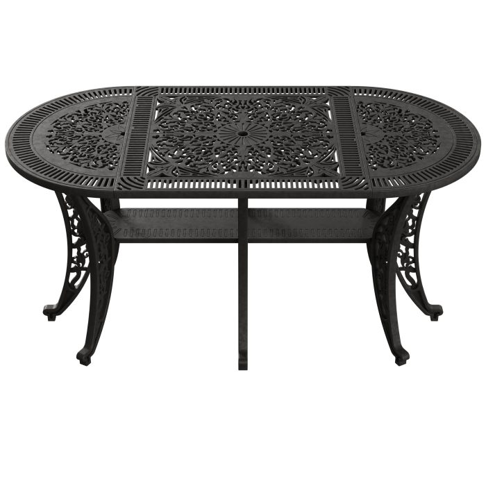 IVF SİYAH OVAL MASA + 6'LI İSTANBUL SANDALYE TAKIMI - Görsel 3