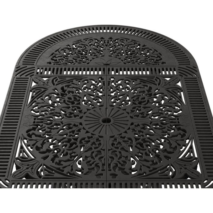 IVF SİYAH OVAL MASA + 6'LI İSTANBUL SANDALYE TAKIMI - Görsel 2