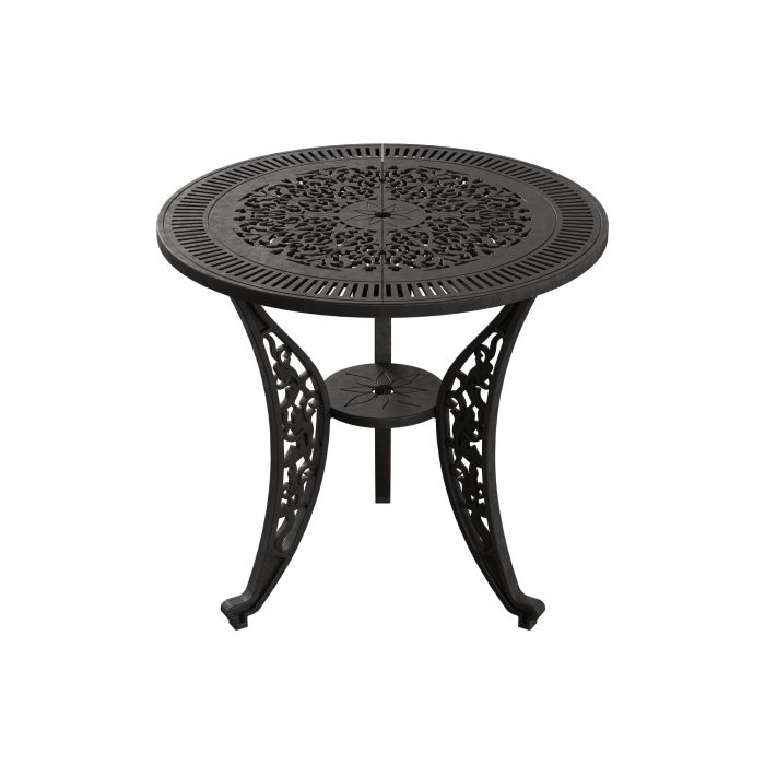 IVF SİYAH YUVARLAK MASA + 2'Lİ HİTİT SANDALYE TAKIMI - Görsel 3