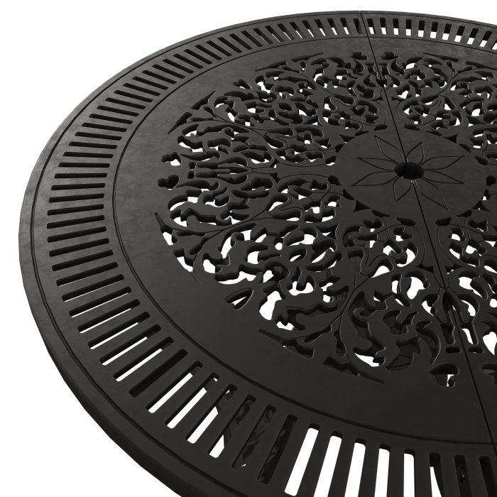 IVF SİYAH YUVARLAK MASA + 2'Lİ ISTANBUL SANDALYE TAKIMI - Görsel 2