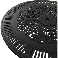 IVF SİYAH YUVARLAK MASA + 2'Lİ ISTANBUL SANDALYE TAKIMI - Görsel 2