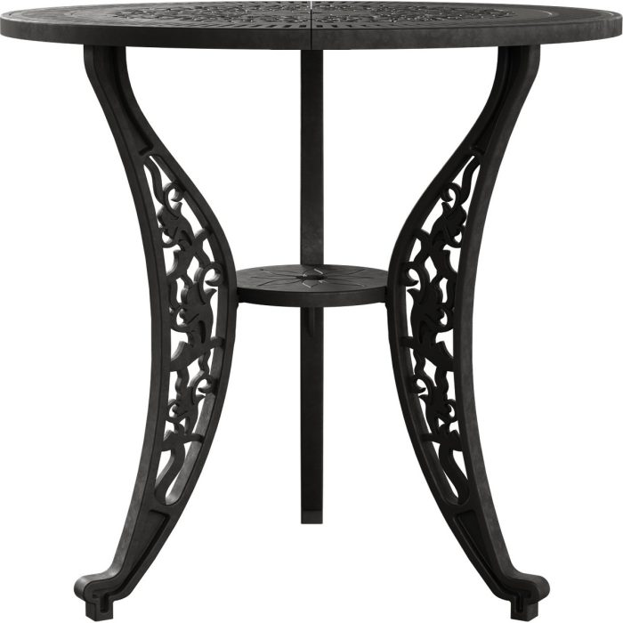 IVF YUVARLAK MASA SİYAH - Görsel 3